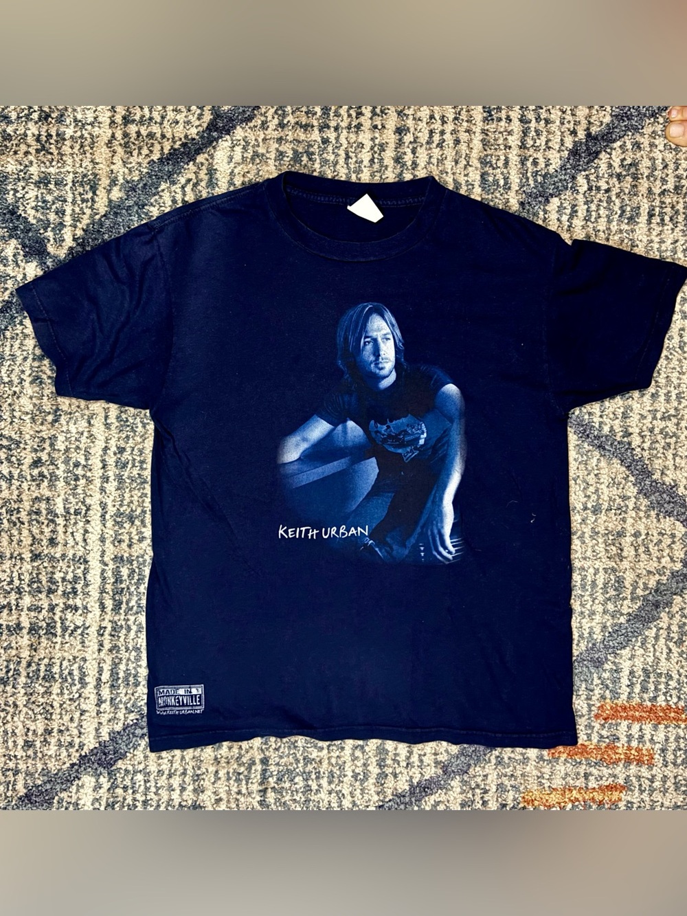 Keith Urban 2005 Be Here Tour Concert T Shirt Black Graphic Tee Size Large